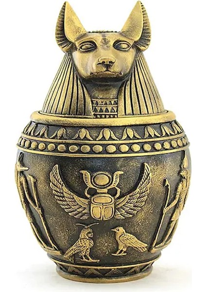 Antik Mısır Tanrısı Anubis Kapaklı Kutu