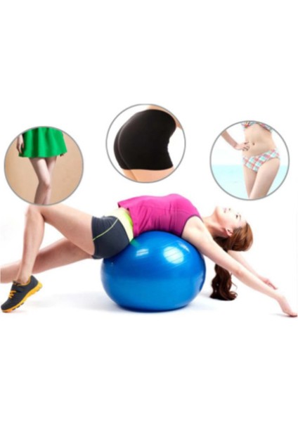 Plates Topu 65 cm Fitilli Pilates Topu Denge Yoga Spor Egzersiz Top Jimnastik Fitness +