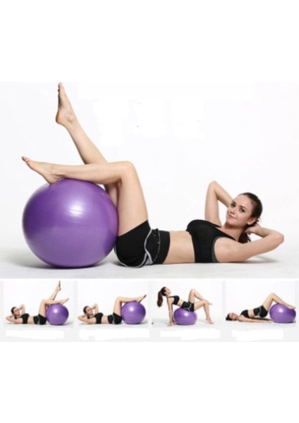 65 cm Pilates Topu Fitilli + Pompa Seti Plates Denge Yoga Spor Egzersiz Top Jimnastik Fi modelleri