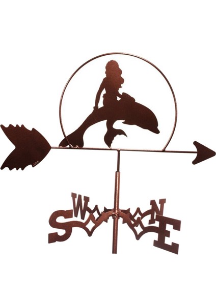 Dekoratif Paslanmaz Demir Deniz Kızı Hava Kanadı Dekor Süs (Yurt Dışından)