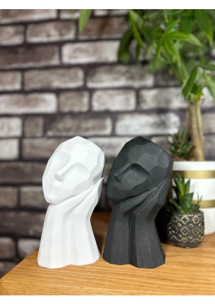 2li Dokulu Yüz Saksı / Biblo Büyük Boy Yatay