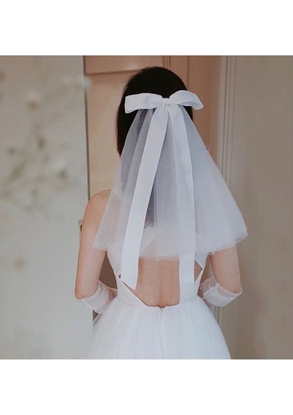 Hayalperest Boncuk Fiyonklu Gelin Duvağı Kep Vualet Nikah Şapkası