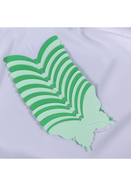 Düğün Doğum Günü Parti Dekoru Kağıt Kelebek Dizesi Degrade Yeşil indirimleri