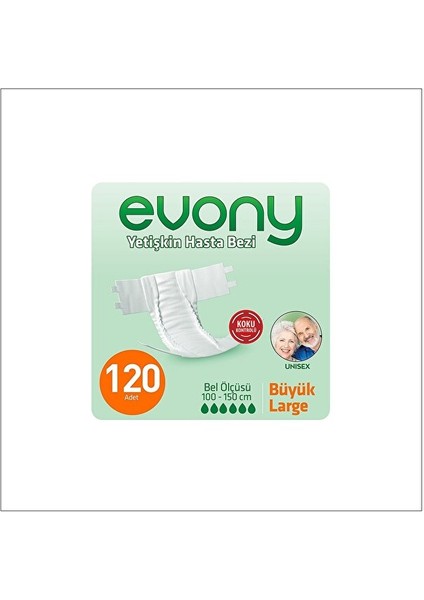 Belbantlı Yetişkin Hasta Bezi L Beden 120 Adet