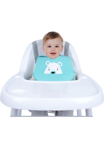 Silikon Mama Önlüğü Mavi