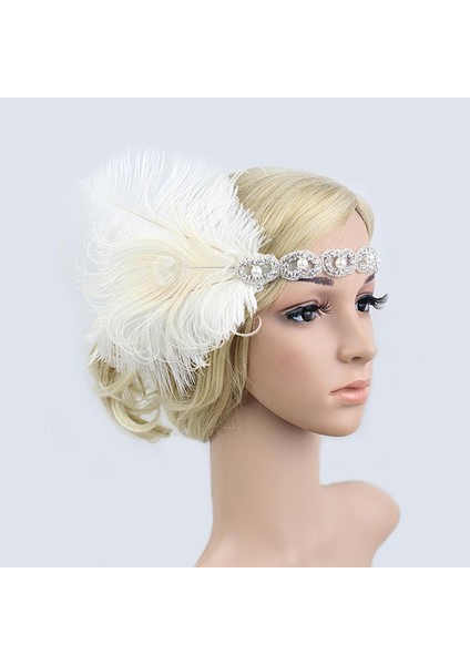 Vintage Style Tüy Saç Bandı 1920'LER Rhinestone Başlık Saç Aksesuarları (Yurt Dışından) fiyatları