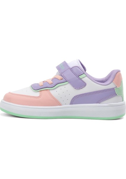 533 Beyaz-Pudra-Lila Cırt Cırtlı Çocuk Spor Ayakkabı fiyatları