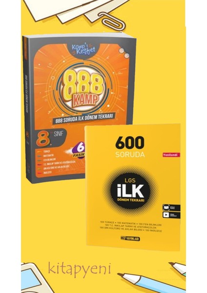 8. Sınıf LGS 600 Soruda Ilk Dönem Tekrarı Günay 888 Soruda Ilk Dönem Tekrarı Yeni !!