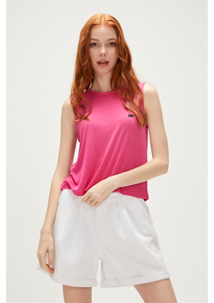Halle Tank Top Fuşya