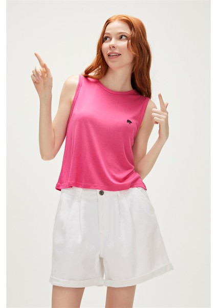 Halle Tank Top Fuşya
