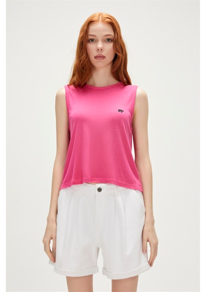 Halle Tank Top Fuşya