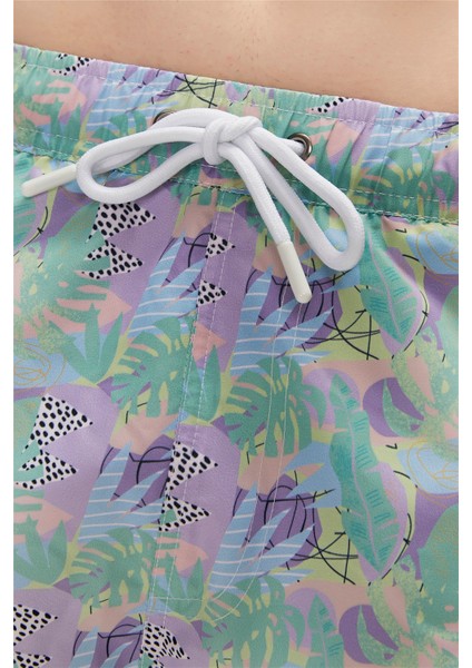 Monstera Swımshort Sky Blue