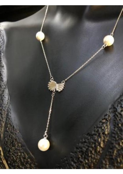 Kişiselleşen Majorica Incili Melek Kanadı Detaylı Beyaz Renk Gümüş Kolye Sarı,roze Seçeneği fiyatları