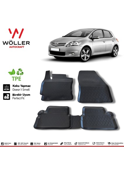 Toyota Auris Paspas 2007 2012 Arası 3D Havuzlu Wöller Paspas