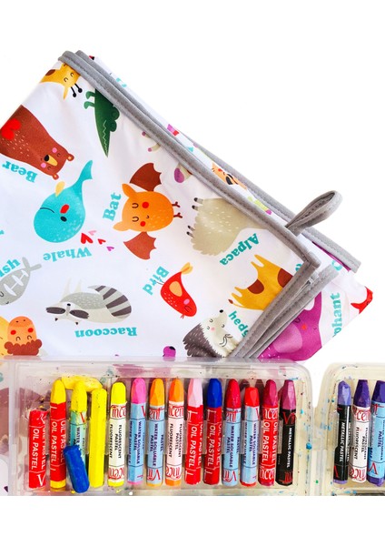 Zoo, 145X210CM Yemek, Beslenme, Ek Gıdaya Geçişte, Sıvı Geçirmeyen, Yıkanabilir, Ekstra Geniş Örtü
