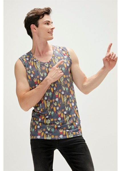 AREOLE TANK-TOP YEŞİL Erkek Atlet 23.01.23.008-C02 indirimleri