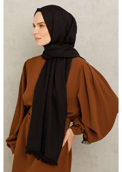 Pamuk Jakarlı Küçük Kare Desen Şal fiyatları