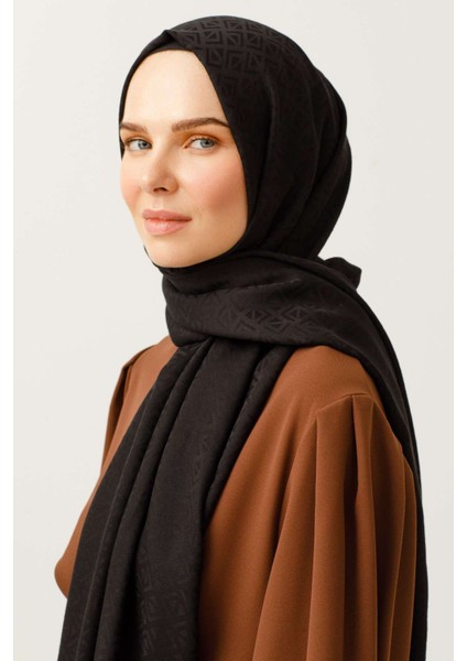 Pamuk Jakarlı Küçük Kare Desen Şal indirimleri