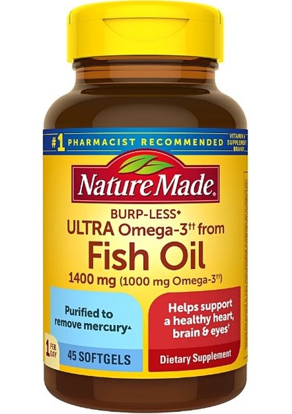 Ultra Omega-3 Fish Oil 1400 Mg 45 Softgels