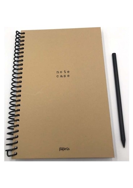 Note Case Spiralli Sert Kapak 120YP 16X23CM Çizgisiz Defter Bloknot