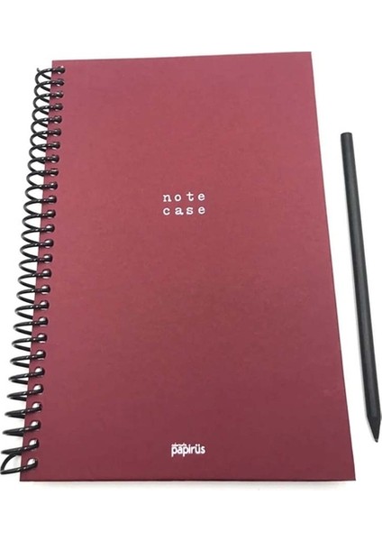 Note Case Spiralli Sert Kapak 120YP 16X23CM Çizgisiz Defter Bloknot