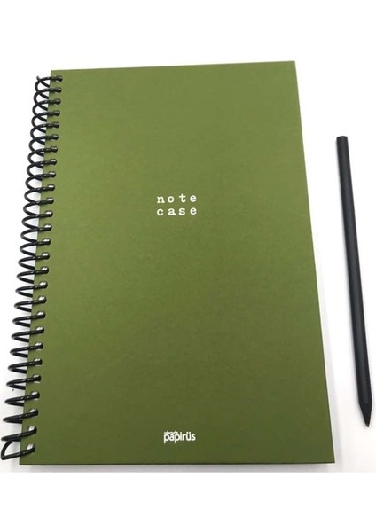 Note Case Spiralli Sert Kapak 120YP 16X23CM Çizgisiz Defter Bloknot