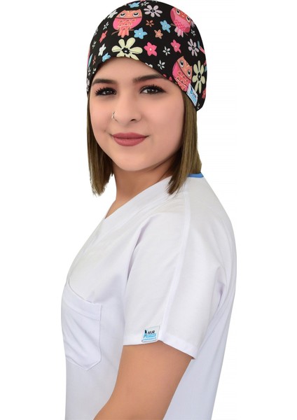 Baykuş Çiçekli Desenli Cerrahi Bone fiyatları