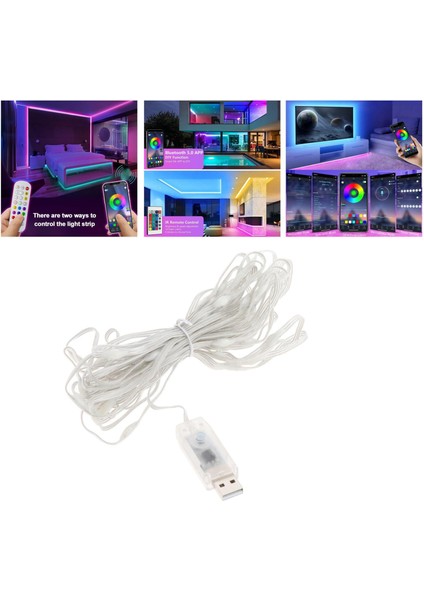 USB LED Şerit Lambası 5m Renk Değiştirme Ile Müzik Için 5W (Yurt Dışından)