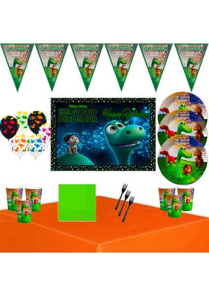 Afişli Lüx Dinozorlar Dino Doğum Günü Parti Süsleri Süsleme Seti