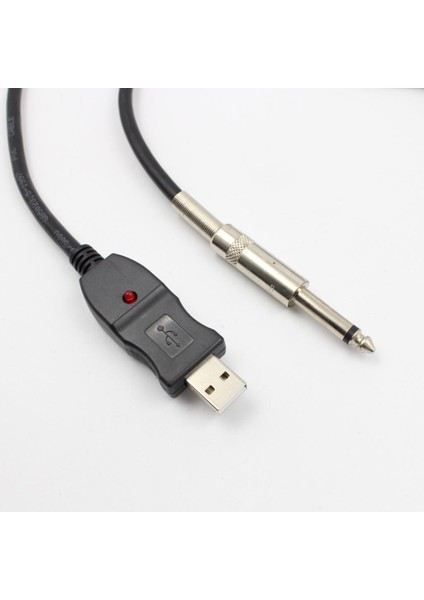 Gitar Bas 6.5mm - USB Konektör Kablosu Pc Kayıt Adaptör Kablosu (Yurt Dışından)