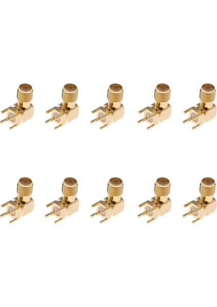 10 Adet Lot Dişi 90 Derecelik Lehim Pcb Montaj Konnektörü Adaptörü Rf Konektörü (Yurt Dışından)