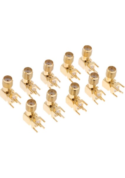 10 Adet Lot Dişi 90 Derecelik Lehim Pcb Montaj Konnektörü Adaptörü Rf Konektörü (Yurt Dışından)
