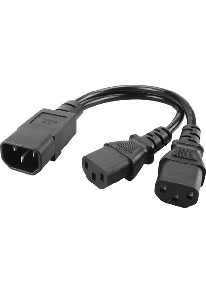 3 Parçalı Kablo IEC320 C14 Ila 2C13 Erkek-Kadın Pdu Ups Sunucusu (Yurt Dışından)