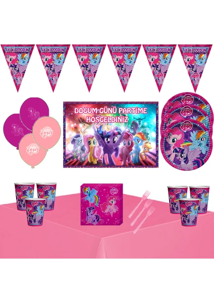 My Little Pony Afişli Doğum Günü Parti Süsleri Süsleme Seti