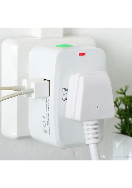 Evrensel Priz-Fiş Çevirici Seyahat Adaptörü 2 USB - Universal Travel Adapter Üniversal Usb'li fırsatları