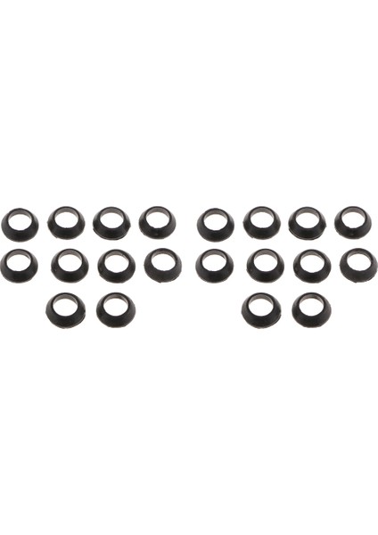 20PC Ara Halkaları Kauçuk Kutup Sapı Halkaları Diy Olta Balıkçılığı Bileşenleri Siyah (Yurt Dışından)