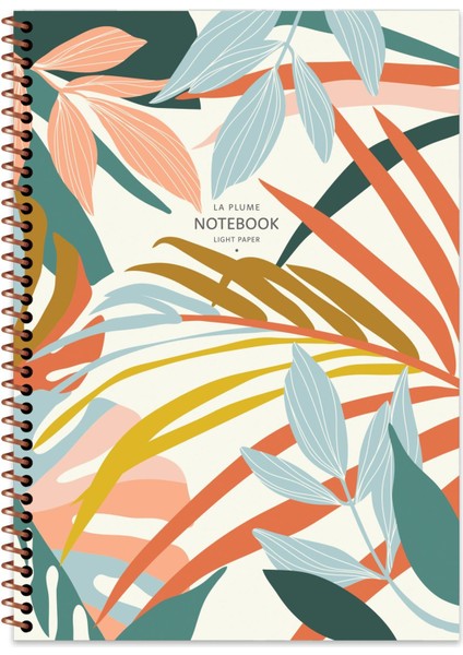 A4 Kareli Defter La Plume Flowers - Tropik