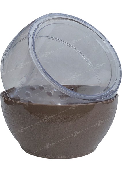 Buule Orkide Saksısı Beyaz 2 Litre 17CM Drenajlı Yuvarlak Kristal Plastik Tasarım Saksı Bl-By fırsatları