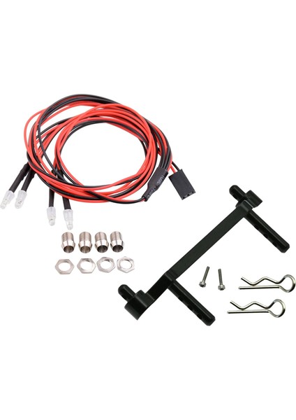 Rc Gövde Kabuğu Post Monte + Eksenel Için Ön Işıklar SCX24 90081 Araba Yedek Parçaları (Yurt Dışından)