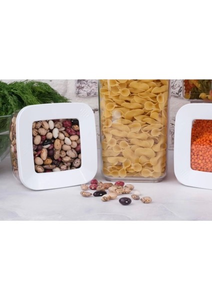 12 Li Set 700 ml Kare Vakumlu Saklama Kabı