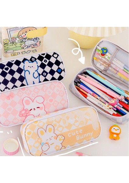 Büyük Kapasiteli Kalem Kutuları Kawaii Ayı Tavşan Kalem Çantası (Yurt Dışından)