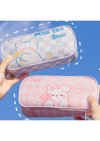 Büyük Kapasiteli Kalem Kutuları Kawaii Ayı Tavşan Kalem Çantası (Yurt Dışından)