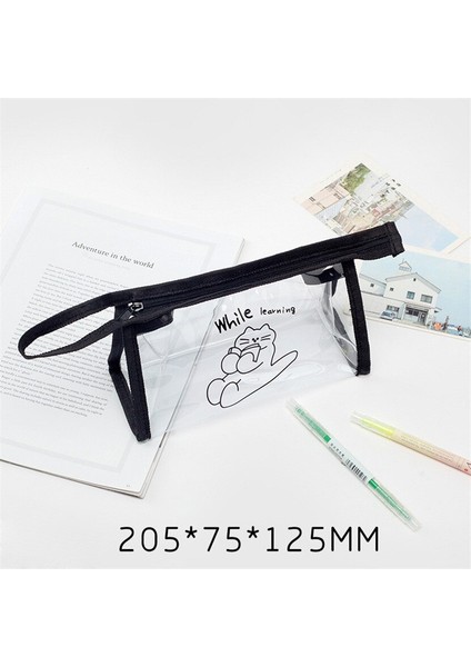 Şeffaf Anime Kırtasiye Organizatörü Sevimli Kalem Torbası (Yurt Dışından)