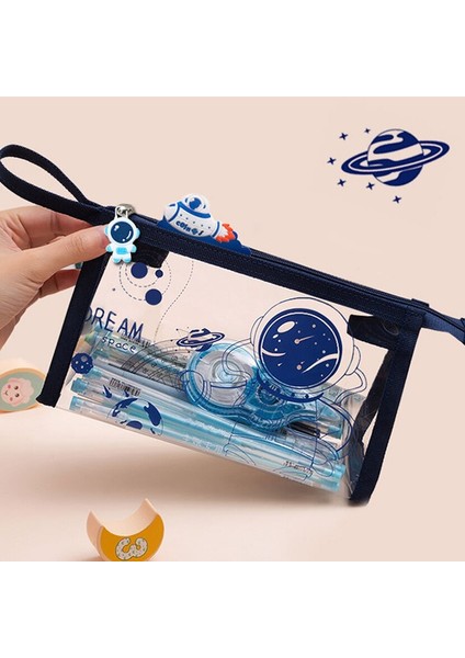 Şeffaf Anime Kırtasiye Organizatörü Sevimli Kalem Torbası (Yurt Dışından) fiyatları