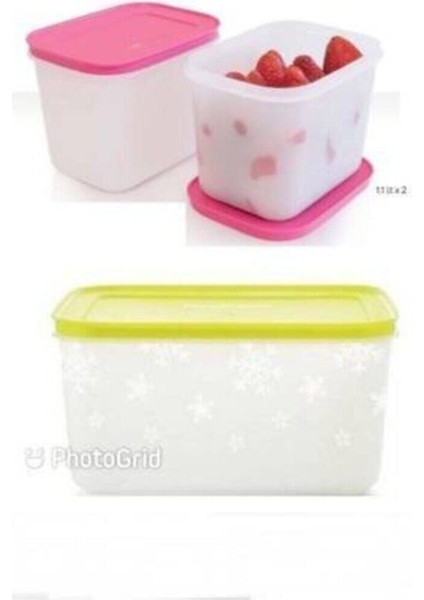 Alaska 3'lü Set - 2.5 Lt ve 2 Adet 1 Lt Saklama Kabı