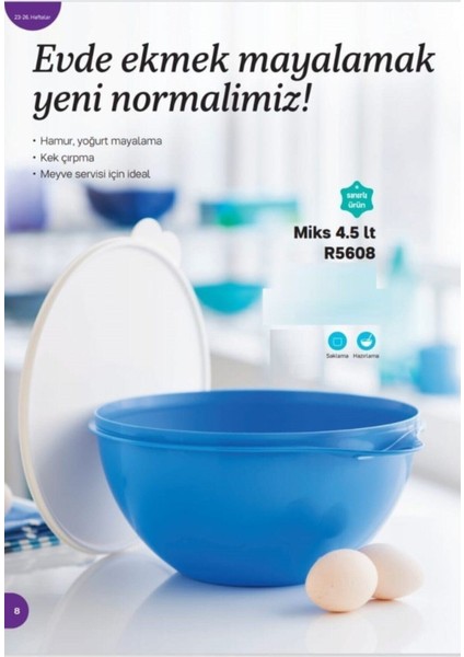 Miksim 4.5 Litre Mavi Saklama Kabı fiyatları