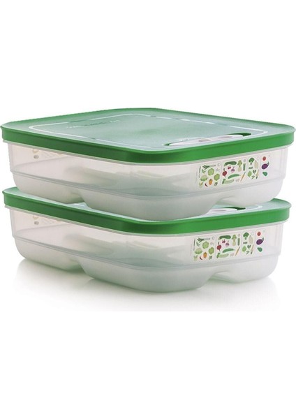 Tupperaware Sera Buzdolabı Saklama Kabı Yatay 2 X1.8 Lt