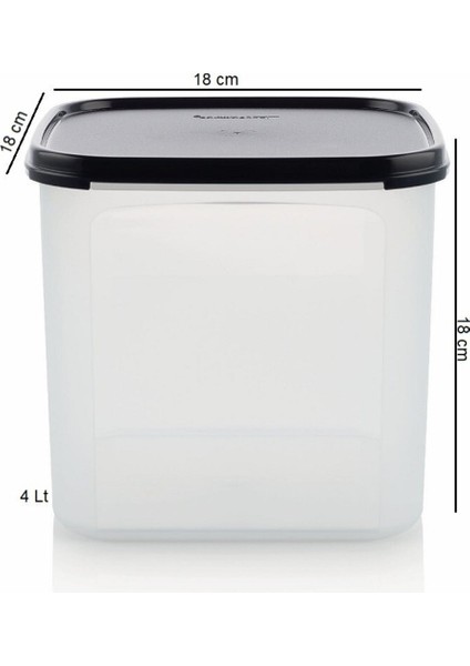 Oval Modüler 4 Lt Kuru Gıda Saklama Kabı