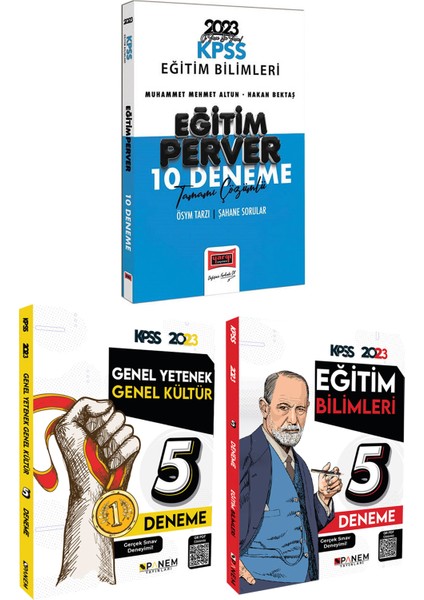 2023 Eğitimperver 10 Deneme+Panem Eğitim 5 Deneme+Panem Genel Yetenek Genel Kültür 5 Deneme