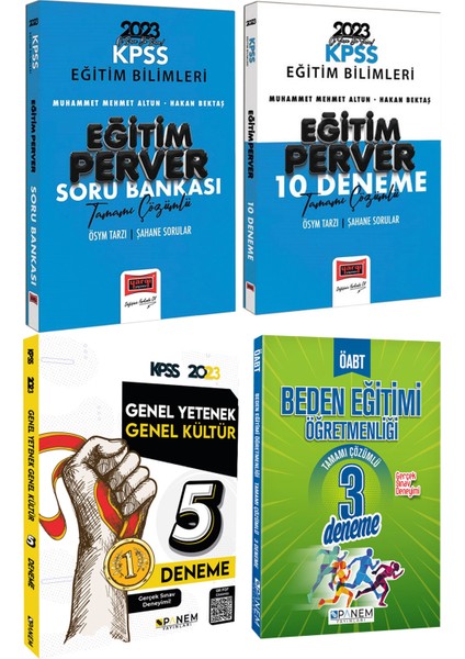 2023 Eğitimperver Soru B+Eğitimperver 10 Deneme+Panem Genel Yetenek Genel Kültür 5 Deneme+Beden Eğitimi Deneme